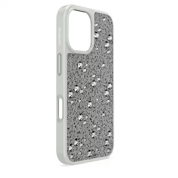 Чехол для смартфона, iPhone 16, Оттенок серебра High Swarovski 3