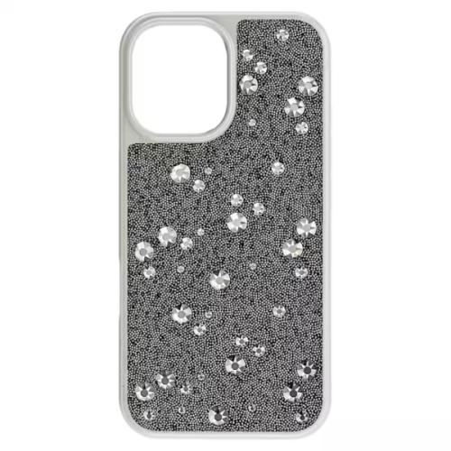 Чехол для смартфона, iPhone 16, Оттенок серебра High Swarovski