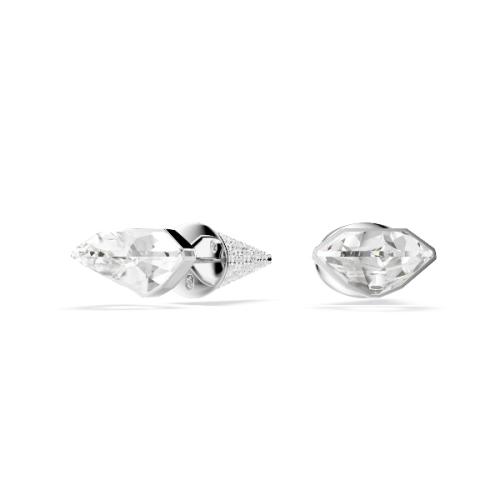 Серьга-гвоздик, Паве, Spike, Белый, Родиевое покрытие LUCENT HALF CUT Swarovski
