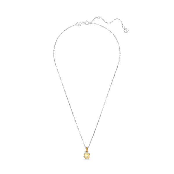 Kulons, Kvadrātveida griezuma kristāli, Novembris, Dzeltenais, Rodija pārklājums Birthstone Swarovski 2