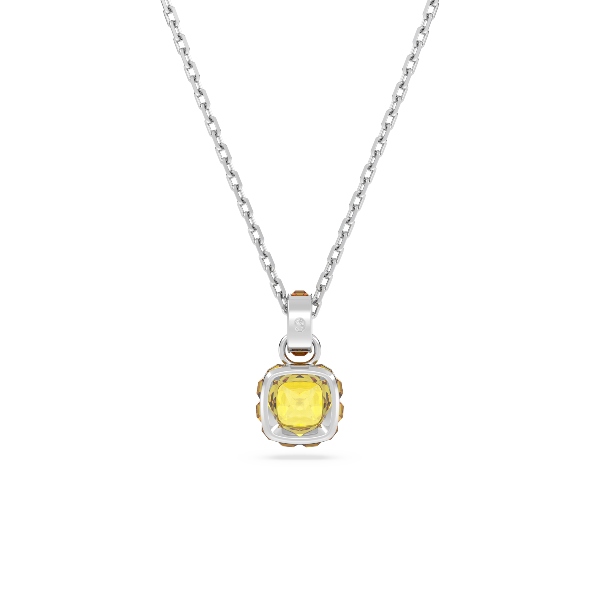 Kulons, Kvadrātveida griezuma kristāli, Novembris, Dzeltenais, Rodija pārklājums Birthstone Swarovski 4