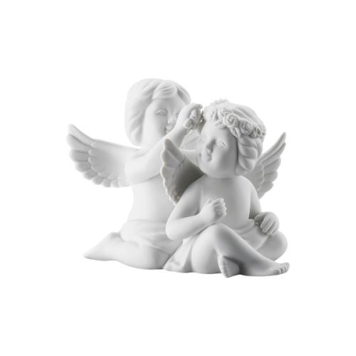 Eņģeļu pāris ar vainagu 8 cm Engel / Angels Rosenthal