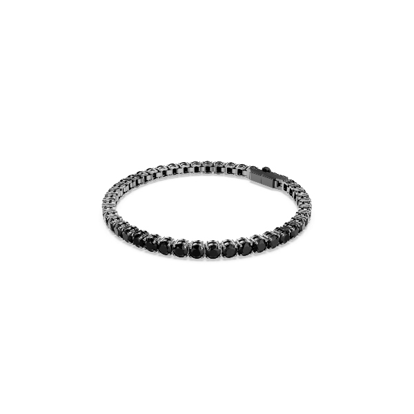 Браслет, Круглая огранка, Черный, Рутениевое покрытие Matrix Tennis Swarovski 2