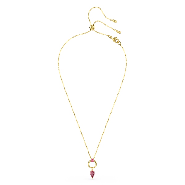 Pendant, Mixed cuts, Red, Gold-tone plated Mesmera Swarovski 2