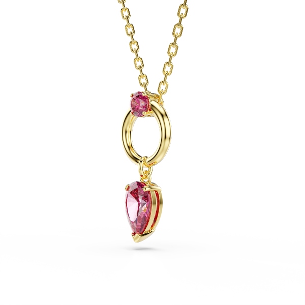 Pendant, Mixed cuts, Red, Gold-tone plated Mesmera Swarovski 3