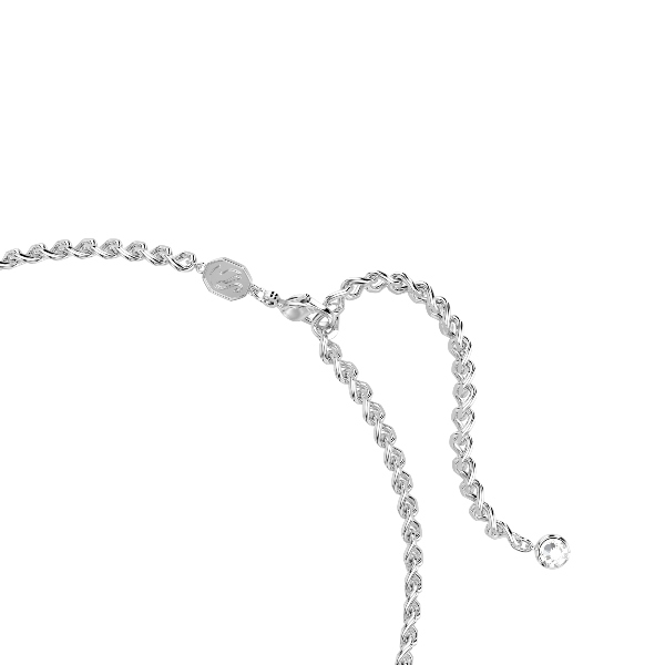 Choker, White, Rhodium plated Una Swarovski 3