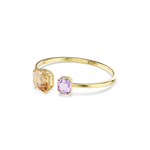 Cieta rokassprādze, Astoņstūra griezuma kristāli, Daudzkrāsains, Zelta toņa pārklājums Millenia Swarovski 2
