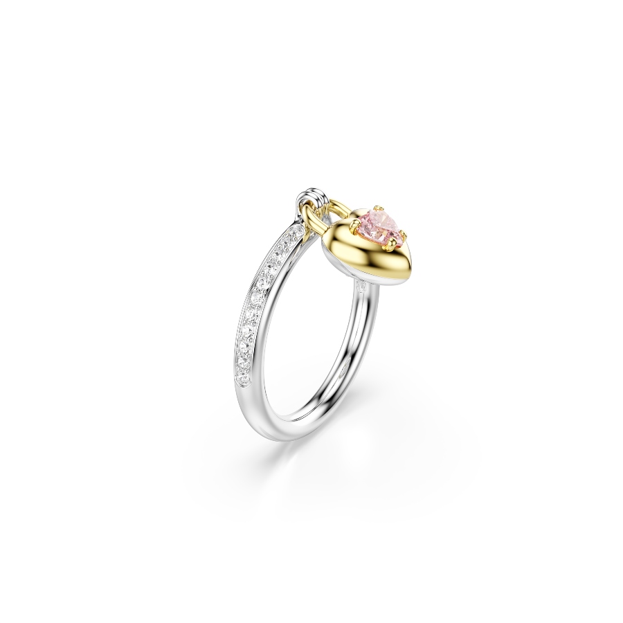 Motif ring, Mixed cuts, Heart, Multicolored, Mixed metal finish Idyllia Swarovski 2