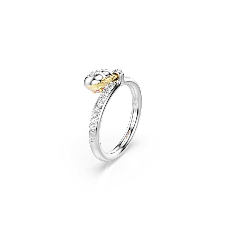 Motif ring, Mixed cuts, Heart, Multicolored, Mixed metal finish Idyllia Swarovski 3
