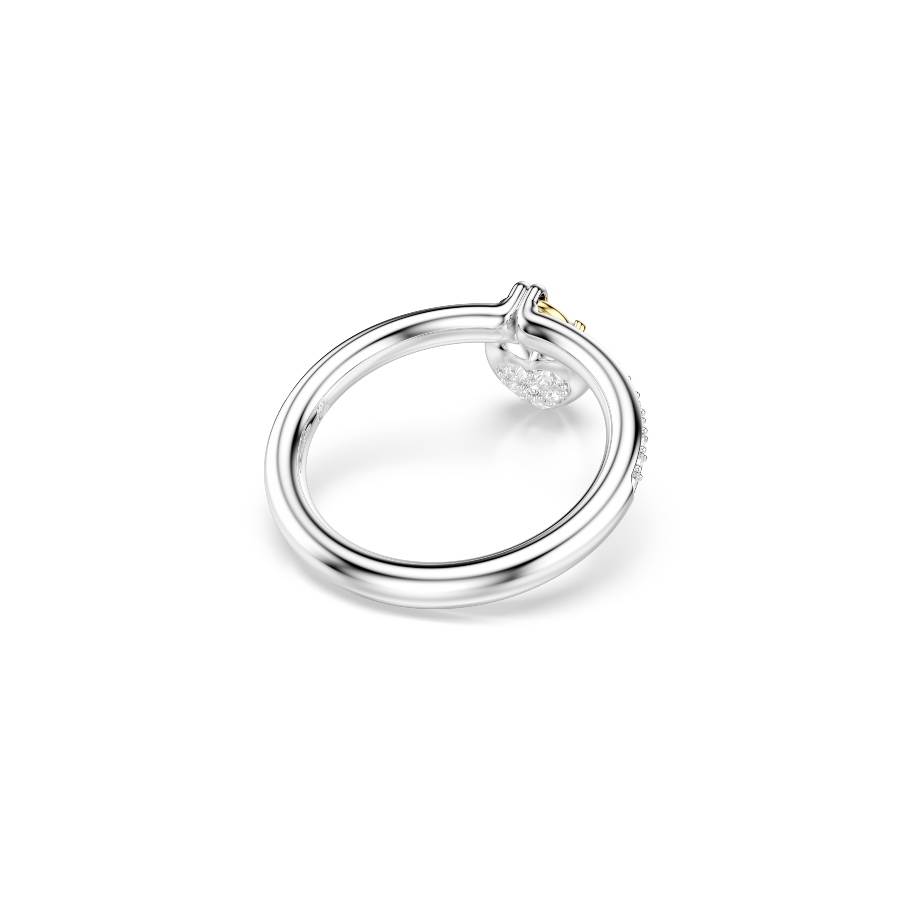 Motif ring, Mixed cuts, Heart, Multicolored, Mixed metal finish Idyllia Swarovski 5
