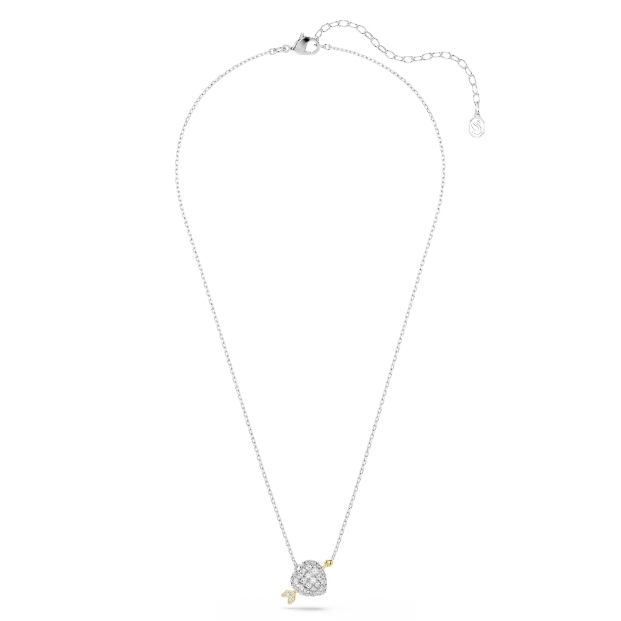 Pendant, Mixed cuts, Heart, White, Mixed metal finish Idyllia Swarovski 2