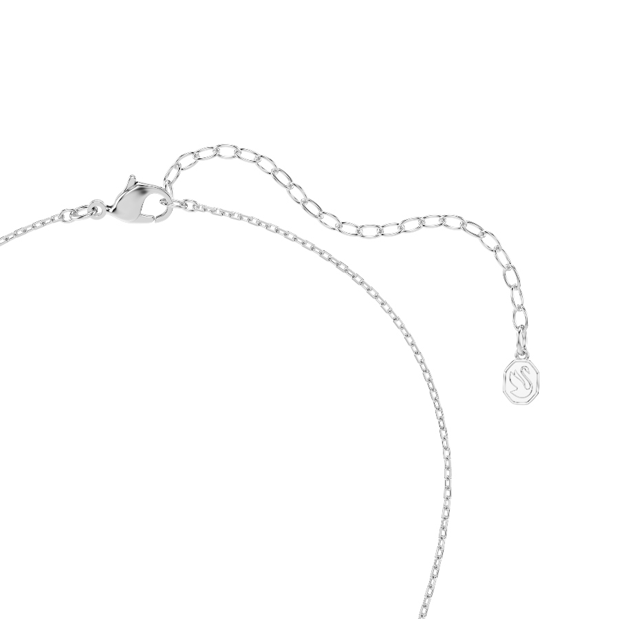 Pendant, Mixed cuts, Heart, White, Mixed metal finish Idyllia Swarovski 4