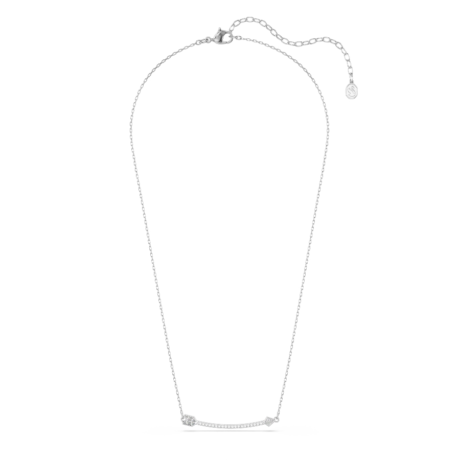 Pendant, Mixed cuts, Arrow, White, Rhodium plated Idyllia Swarovski 2