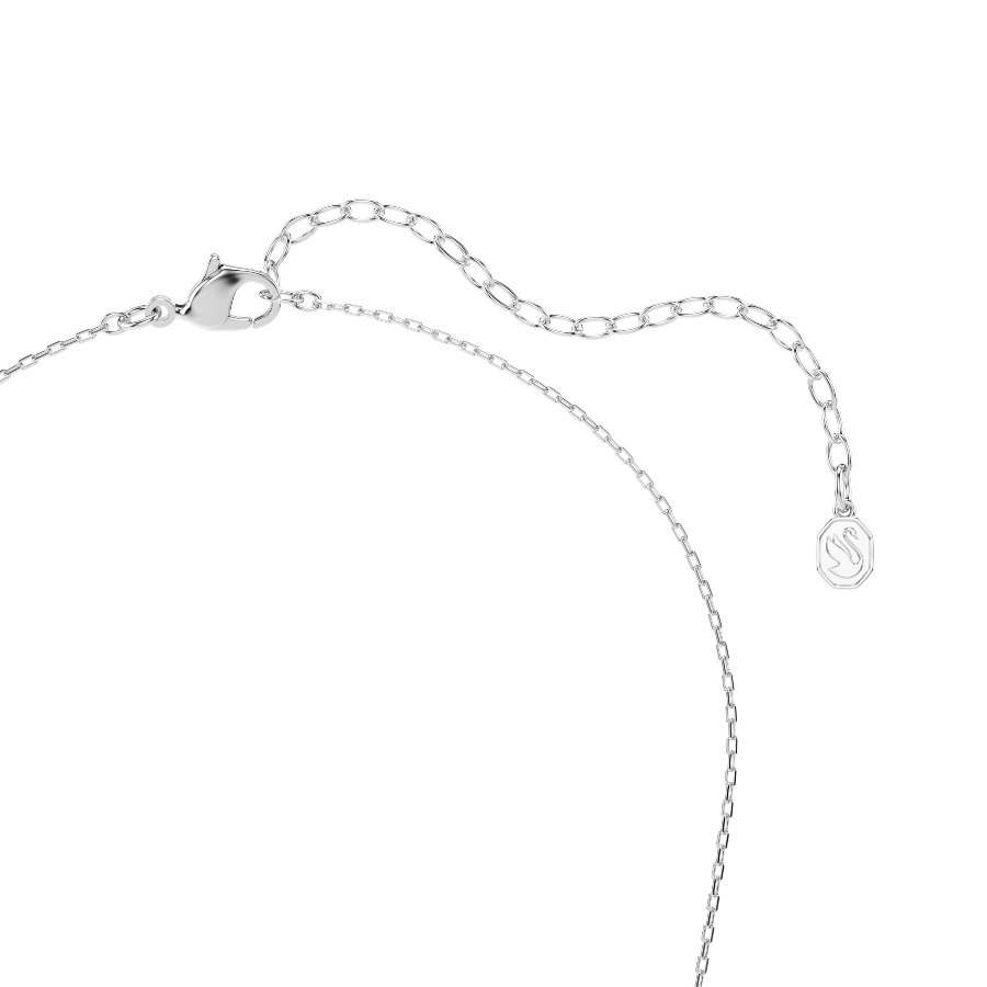 Pendant, Mixed cuts, Arrow, White, Rhodium plated Idyllia Swarovski 4
