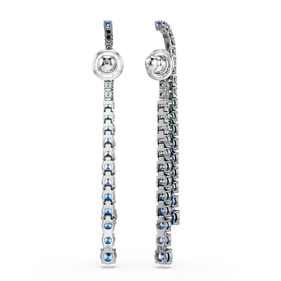 Серьги-подвески, разноцветные, Рутениевое покрытие Matrix Swarovski 4