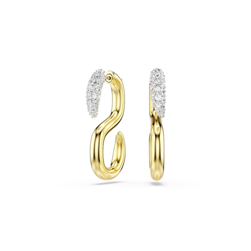 Earrings, Round cut, White, Mixed metal finish Dextera Swarovski