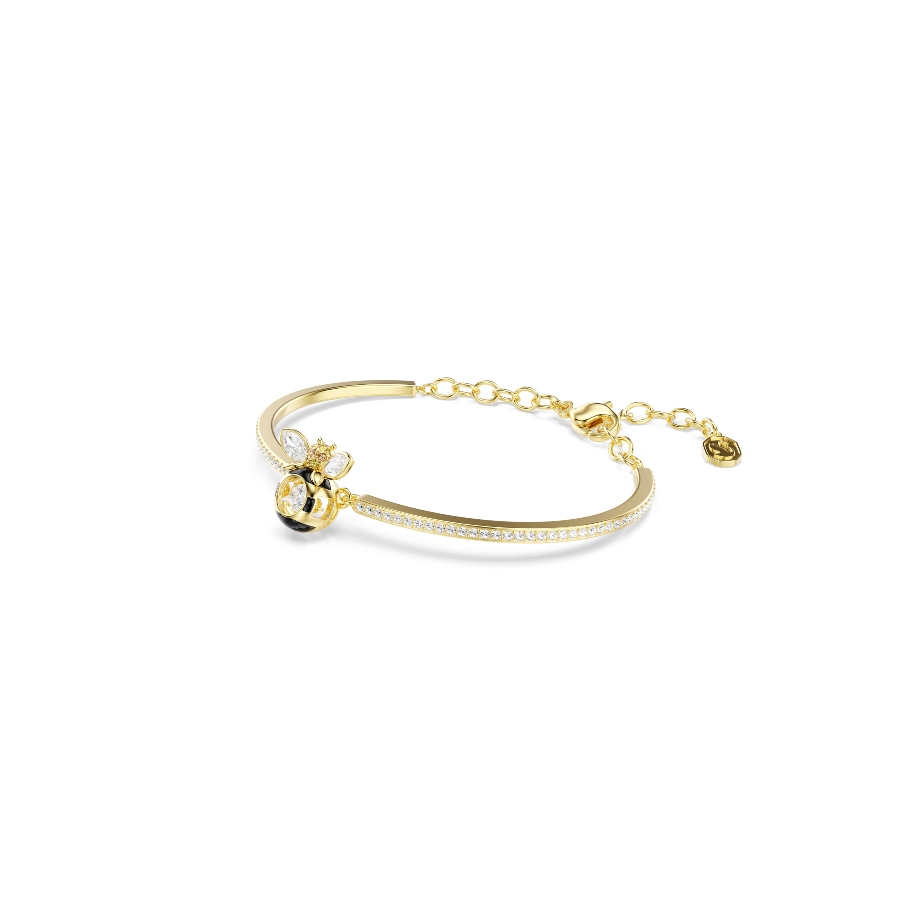 Bracelet, Mixed cuts, Bee, Multicolored, Gold-tone plated Idyllia Swarovski 2