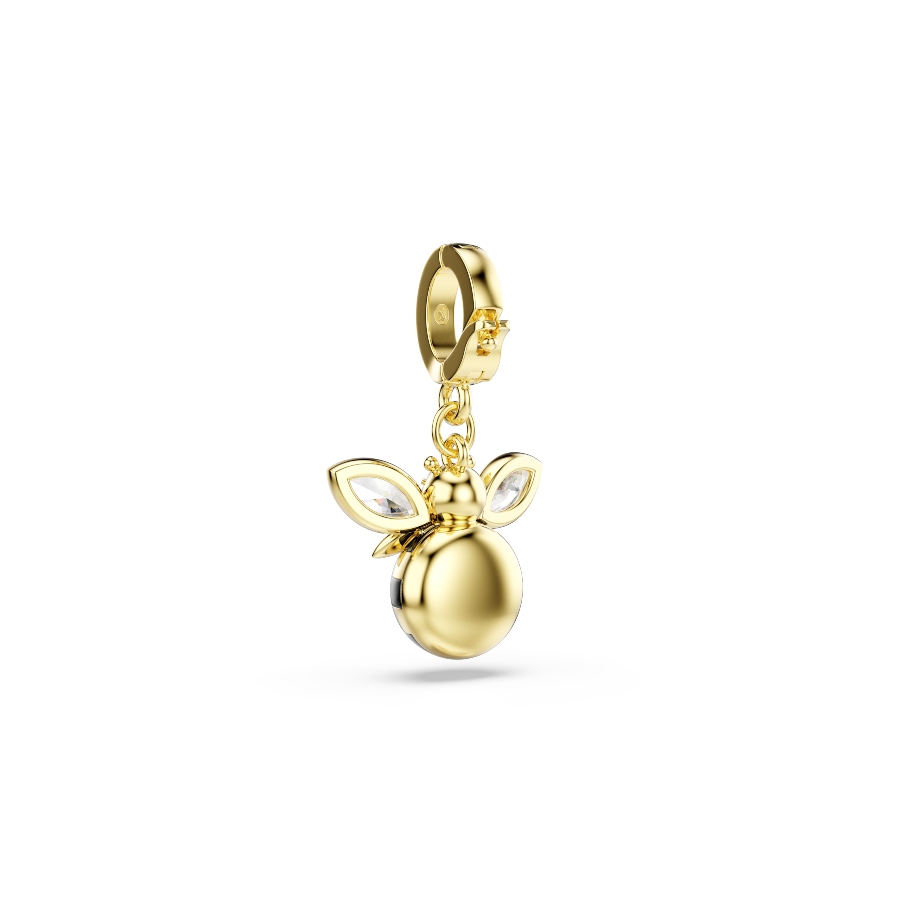 Charm, Разные огранки, Пчела, разноцветный, Покрытие оттенка золота Idyllia Swarovski 5