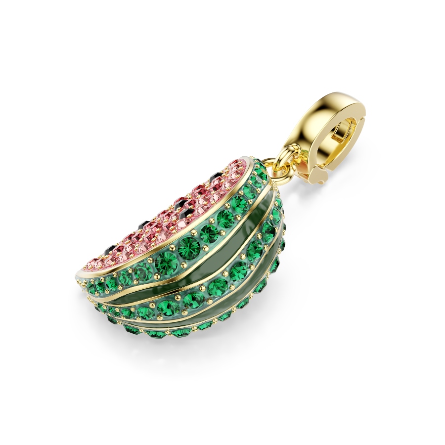 Charm, Разные огранки, разноцветный, Покрытие оттенка золота Idyllia Swarovski 4