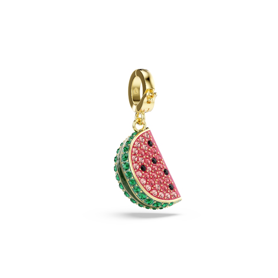 Charm, Разные огранки, разноцветный, Покрытие оттенка золота Idyllia Swarovski 5