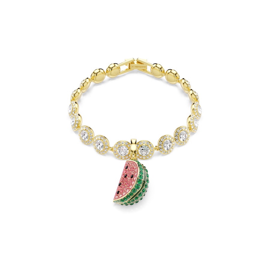 Charm, Разные огранки, разноцветный, Покрытие оттенка золота Idyllia Swarovski 6