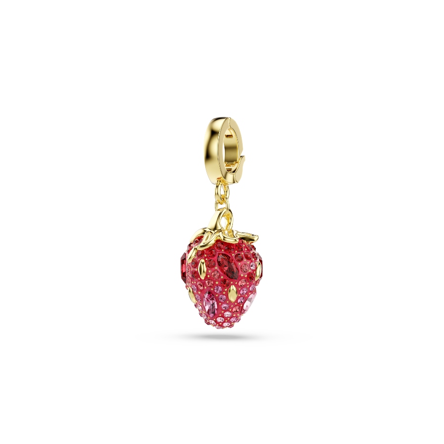 Charm, Разные огранки, красный, Покрытие оттенка золота Idyllia Swarovski 2