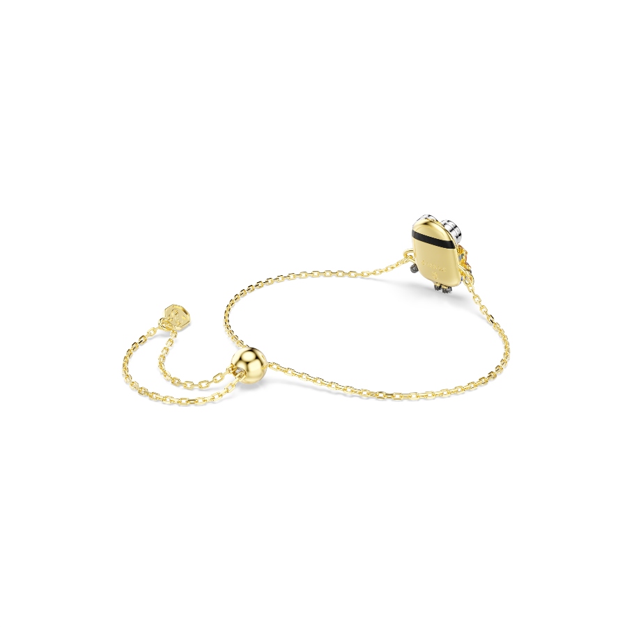 Minjons Bob Rokassprādze, Pavē kristāli, Daudzkrāsains kristāls, Zelta toņa parklājums Minions Swarovski 5