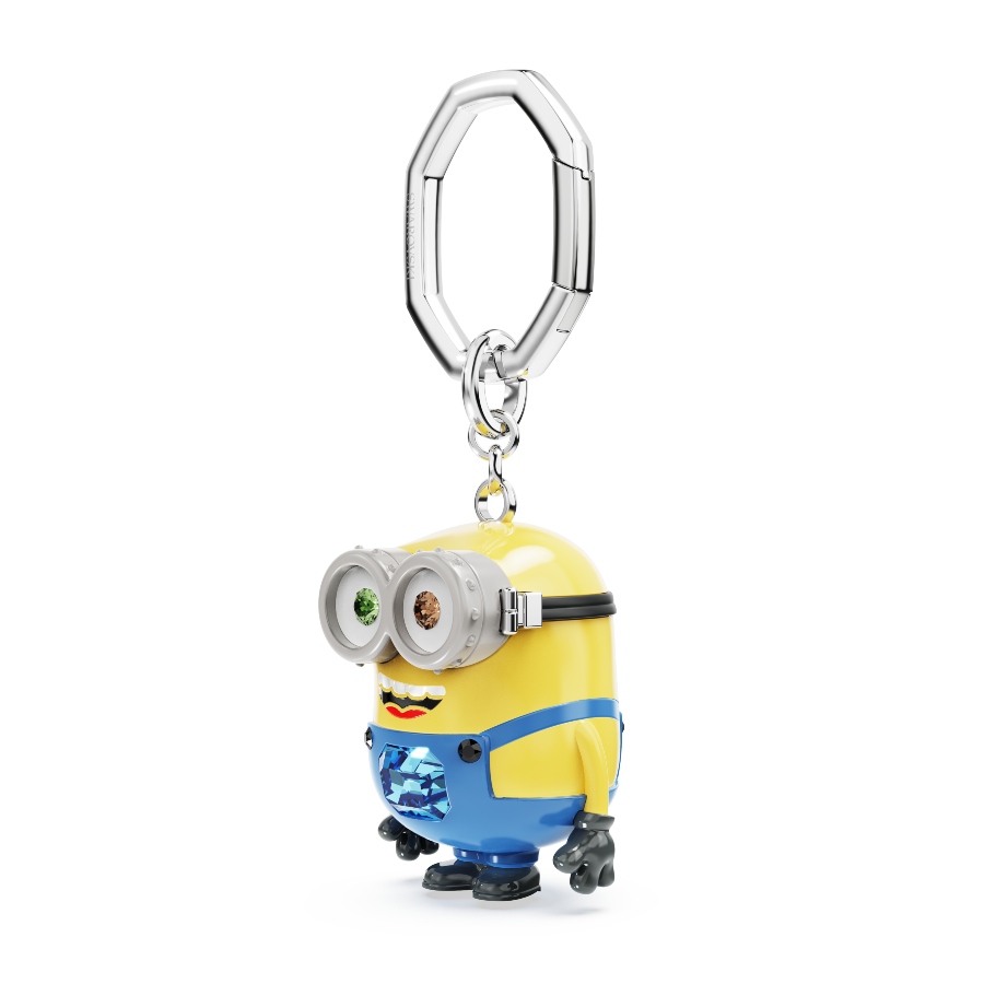 Bob key ring, Multicolored, Stainless steel Minions Swarovski 2