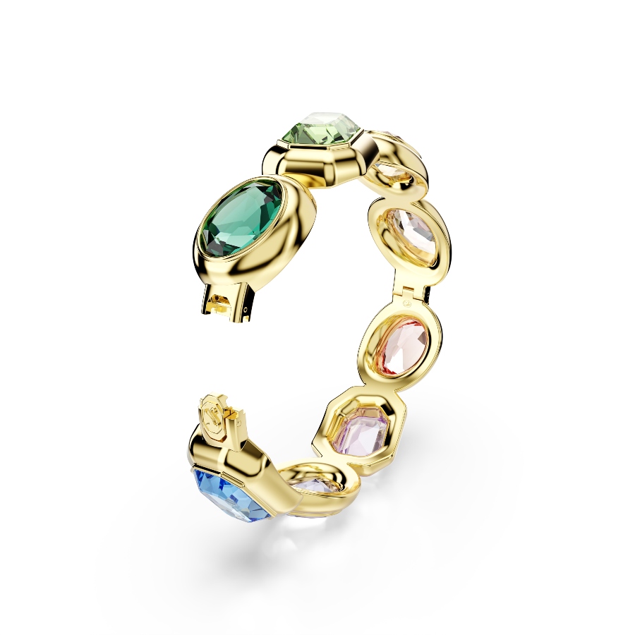 Браслет-кафф, разноцветный, Покрытие оттенка золота Gema Swarovski 3
