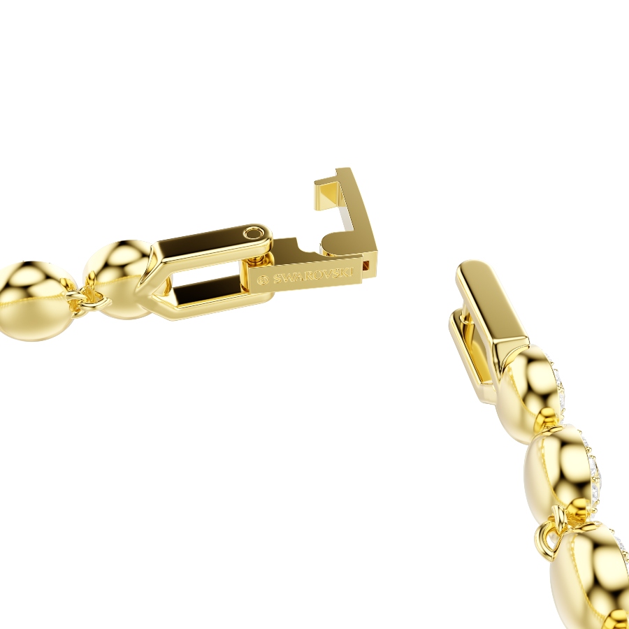 Bracelet, Round cut, White, Gold-tone plated Una Swarovski 3