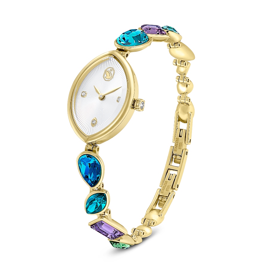 Watch, Crystal bracelet, Gold tone, Gold-tone finish Gema Swarovski 2