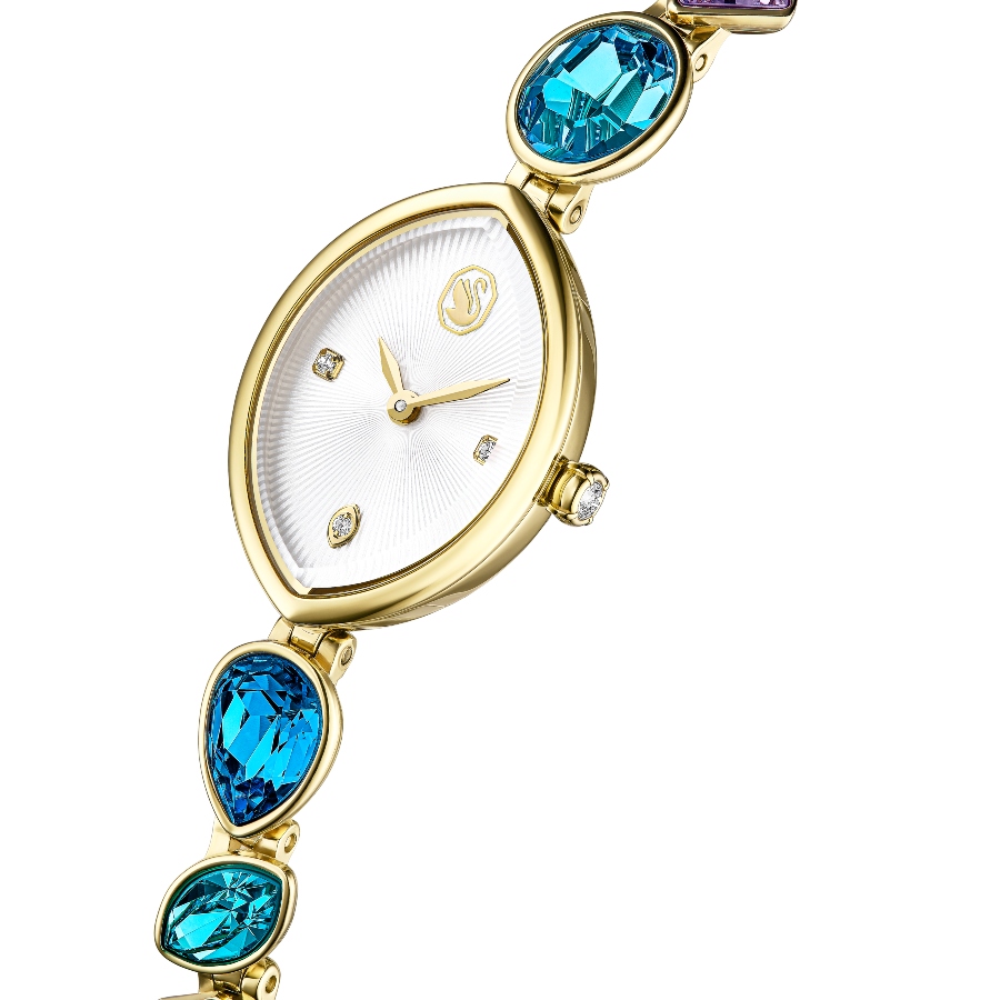 Watch, Crystal bracelet, Gold tone, Gold-tone finish Gema Swarovski 4