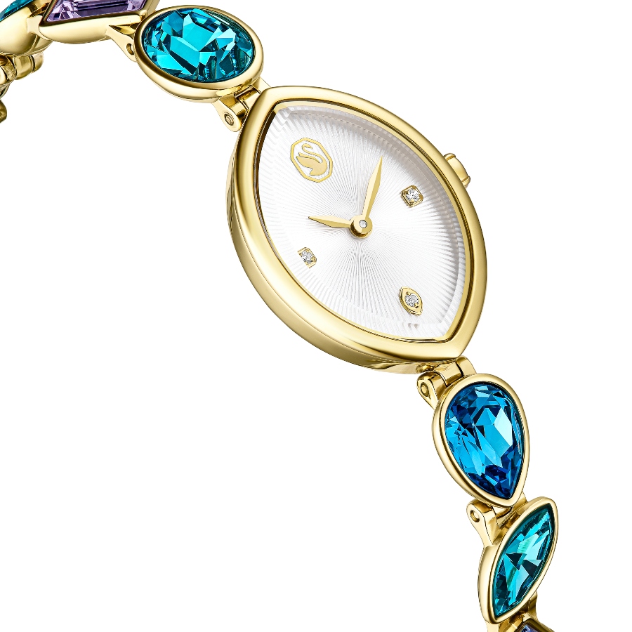 Watch, Crystal bracelet, Gold tone, Gold-tone finish Gema Swarovski 6
