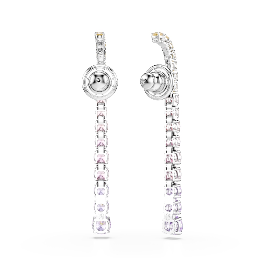 Серьги-подвески, разноцветные, Родиевое покрытие Matrix Swarovski 4