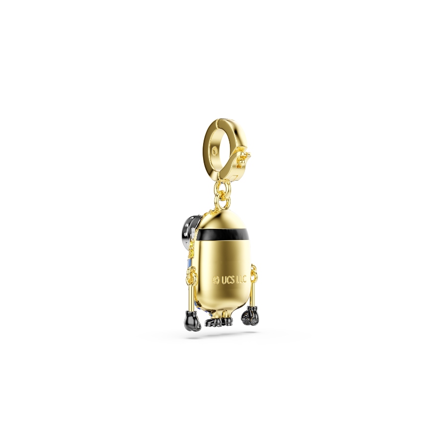 Bob charm, Pavé, Multicolored, Gold-tone plated Minions Swarovski 5