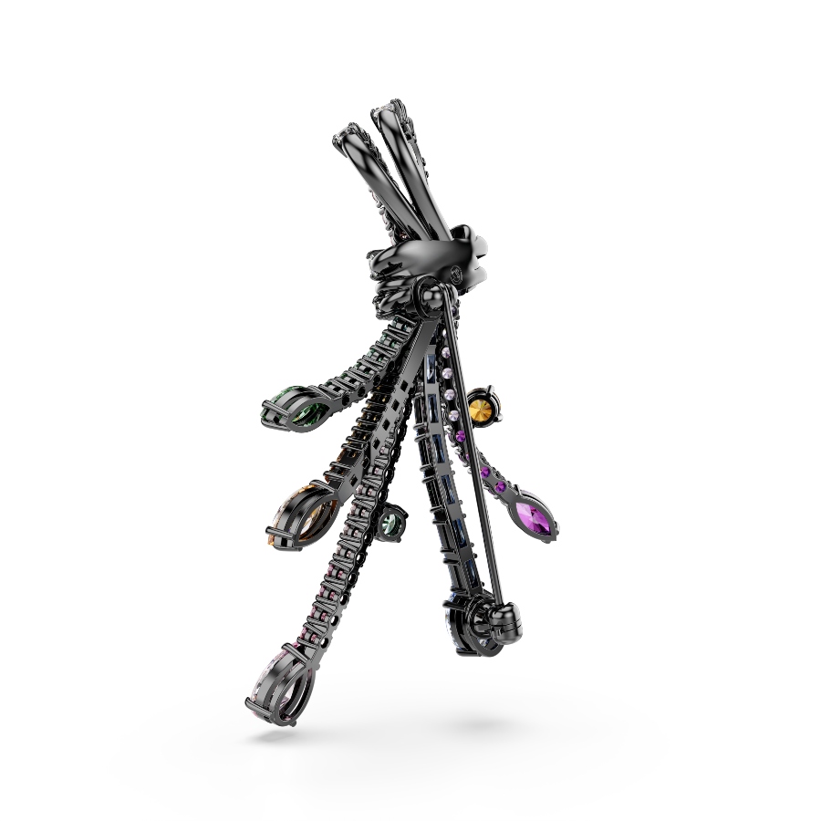 Подвеска и брошь, Разные огранки, Разноцветные, Рутениевое покрытие Matrix Swarovski 6