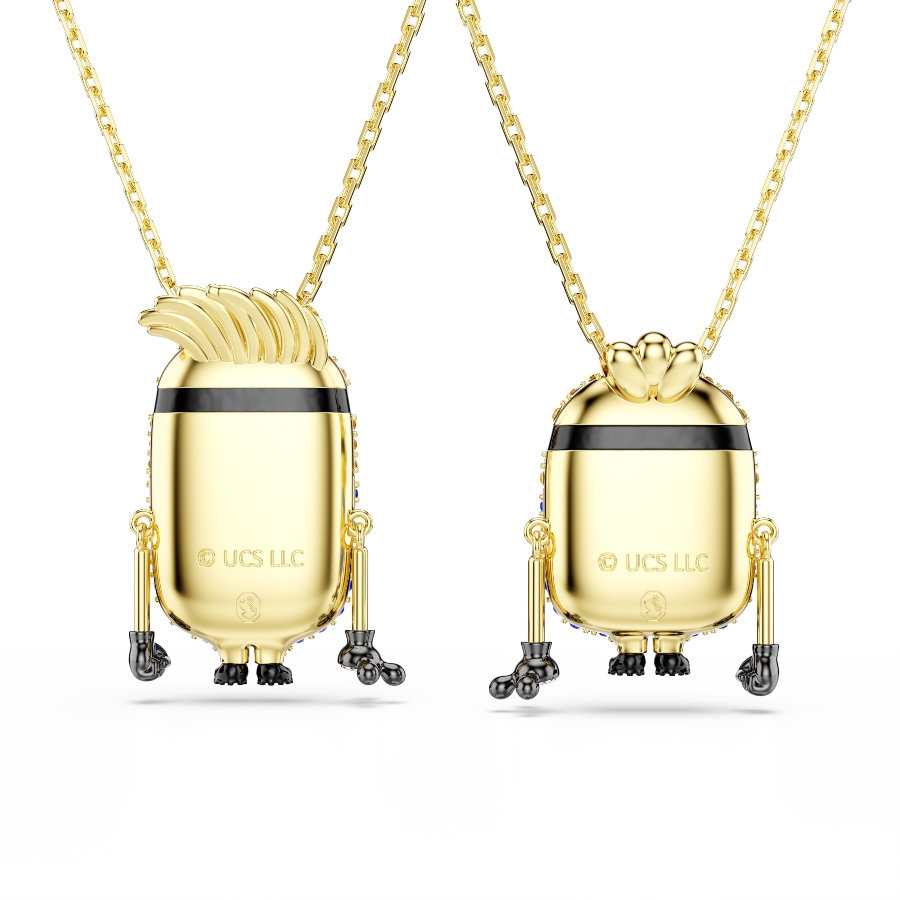 Комплект, Паве, разноцветный, Покрытие оттенка золота Minions Swarovski 6