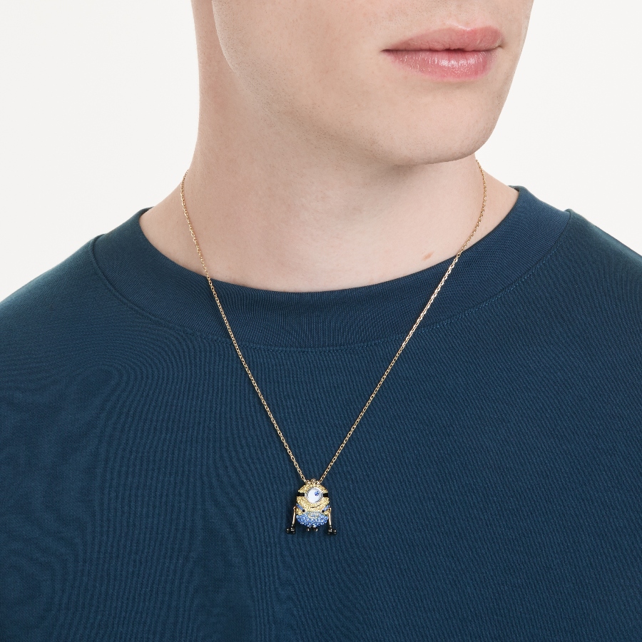 Комплект, Паве, разноцветный, Покрытие оттенка золота Minions Swarovski 9