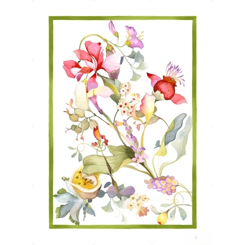 Onirica Verde, Kitchen towel, Crema 50 x 70 cm TESSITURA TOSCANA