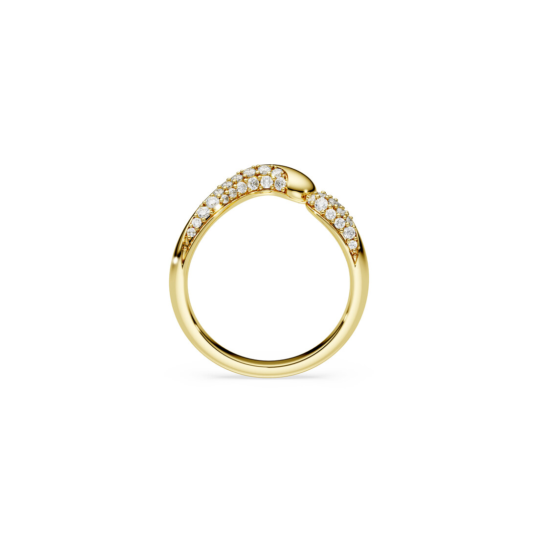 Atvērts gredzens, Apaļa griezuma, Balts Classica Swarovski 3