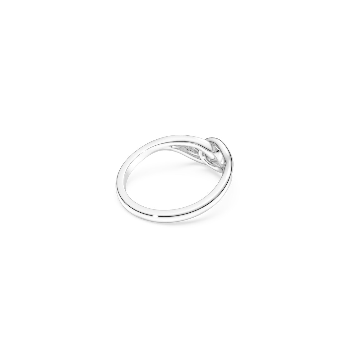 Ring, Round cut, Interlocking, White, Sterling silver Classica Swarovski 4