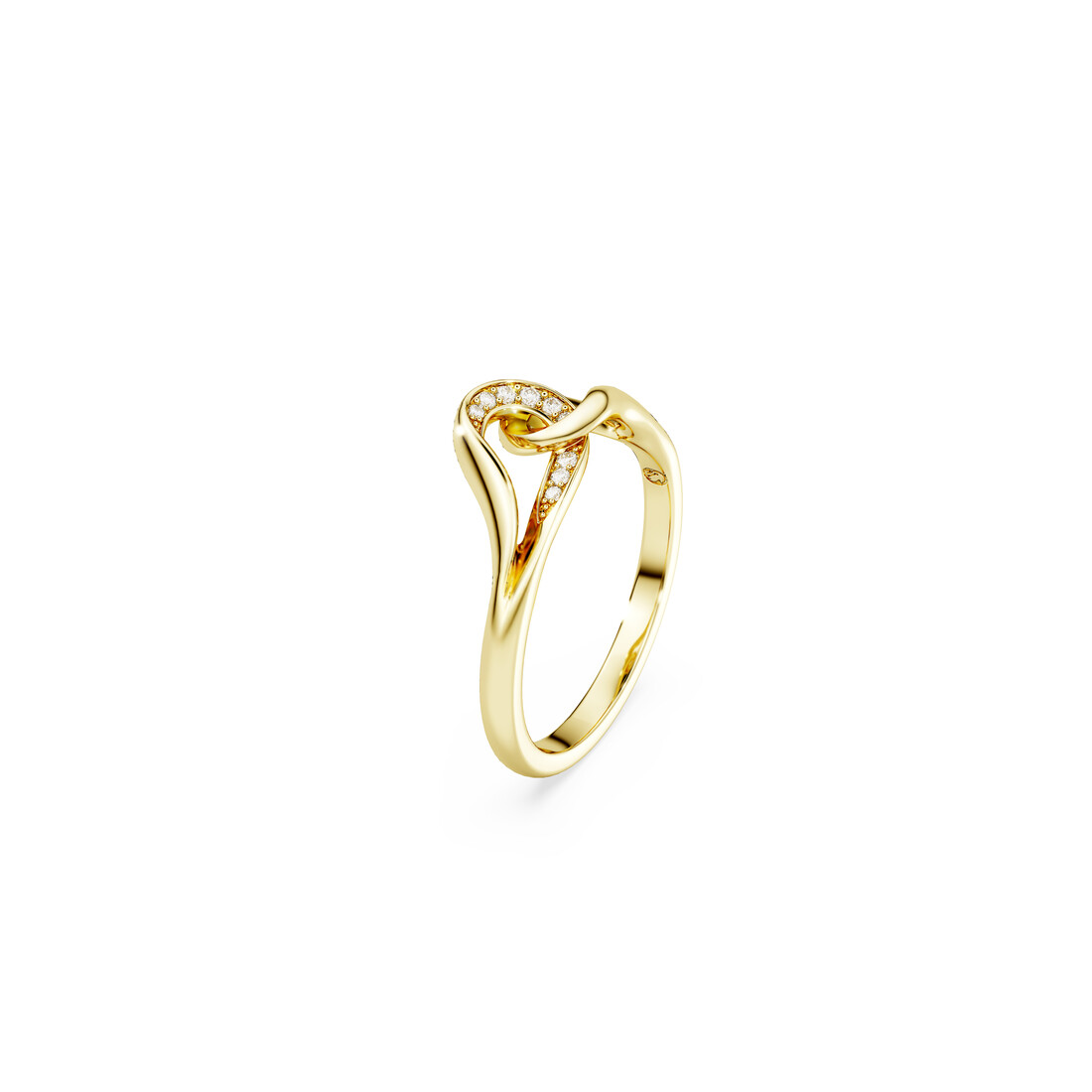 Gredzens, Apaļais griezums, Balts Classica Swarovski 2