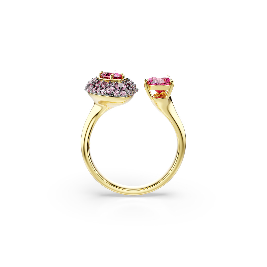 Kokteiļgredzens, Pērles griezums, Sarkans Sublima Swarovski 3