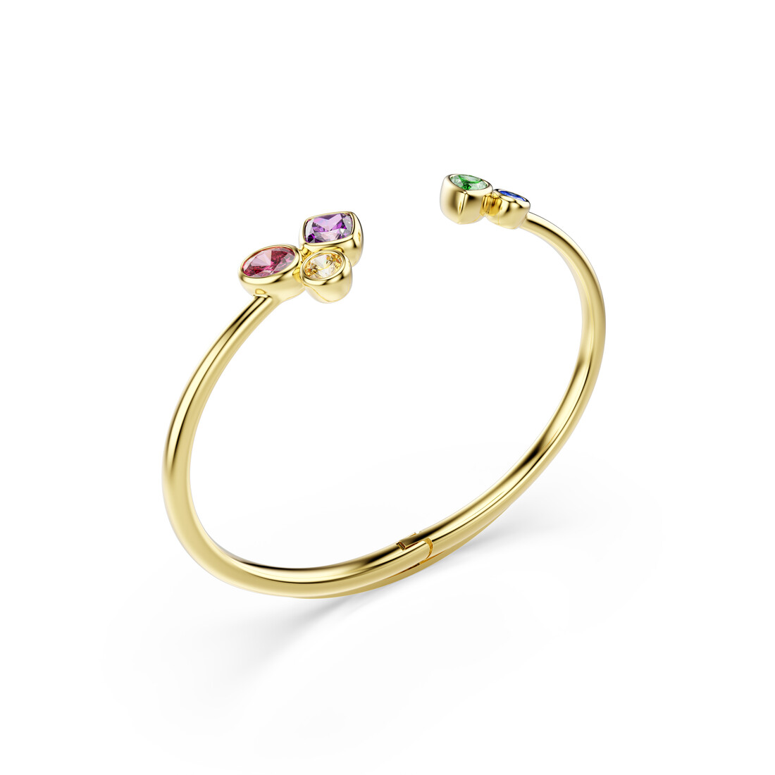 Bangle, Mixed cuts, Multicolored, 18K gold finish Imber Swarovski 3