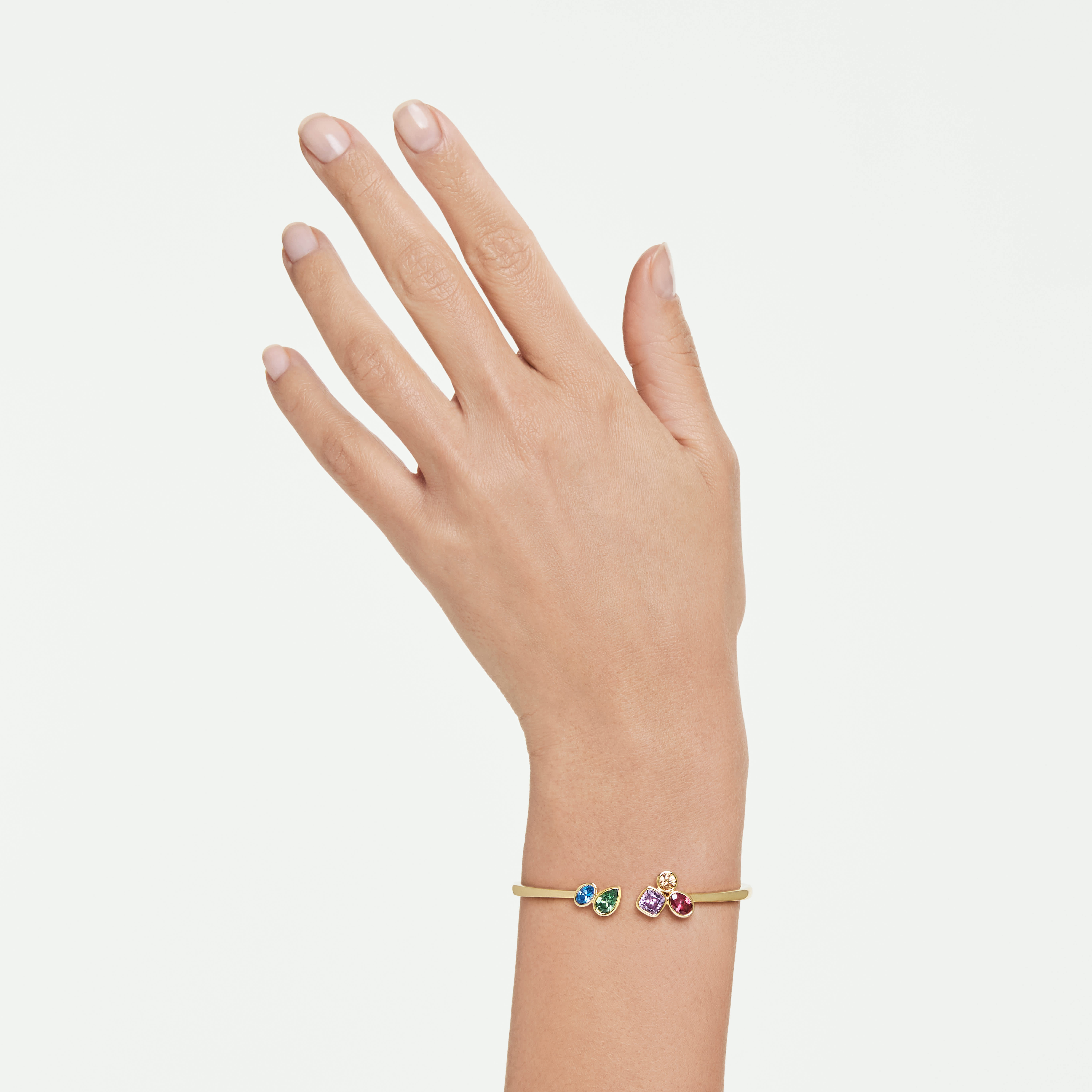 Bangle, Mixed cuts, Multicolored, 18K gold finish Imber Swarovski 5