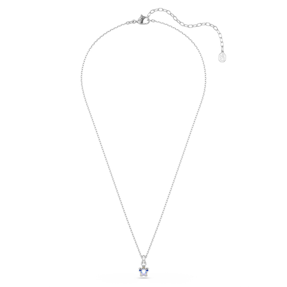 Pendant, Mixed cuts, Star, White, Rhodium plated Chroma Swarovski 2