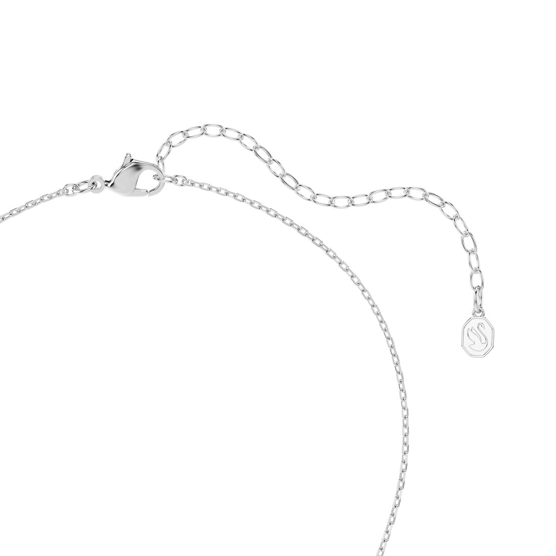 Pendant, Mixed cuts, Star, White, Rhodium plated Chroma Swarovski 4
