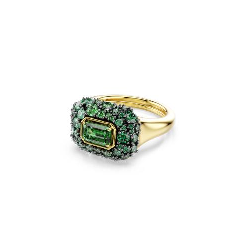 Kokteiļgredzens, Astoņstūra griezums, Zaļš Sublima Swarovski