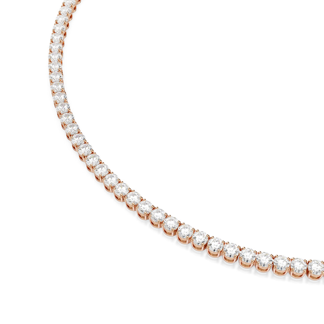 Necklace, Round cut, White, 18K rose gold finish Matrix Swarovski 2