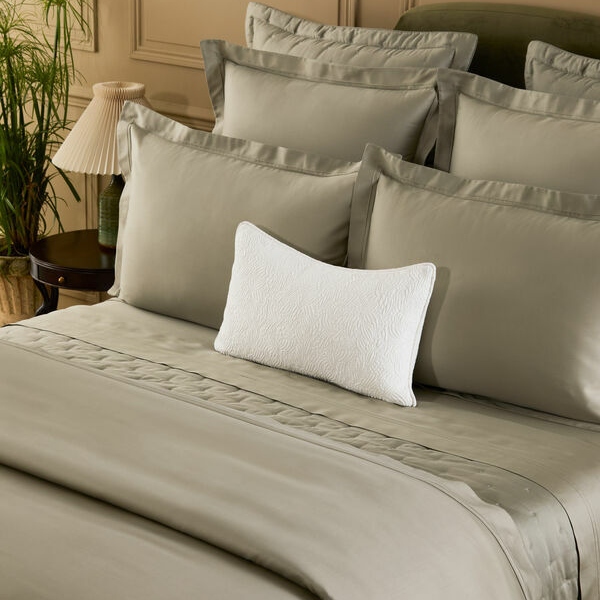 Bottom flat sheet, Kaki Triomphe Yves Delorme 4